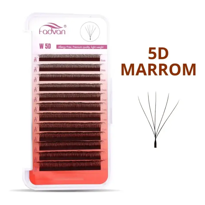 [CI0969] Cílios Fadvan 5D W - 0.07 Curvatura D - Marrom