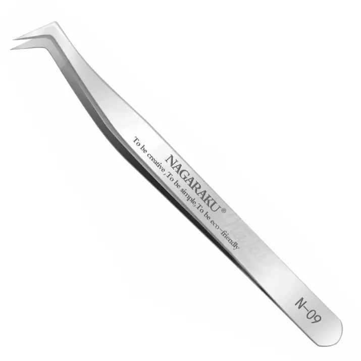 Pinça Nagaraku N-09 Prata Extensão De Cílios