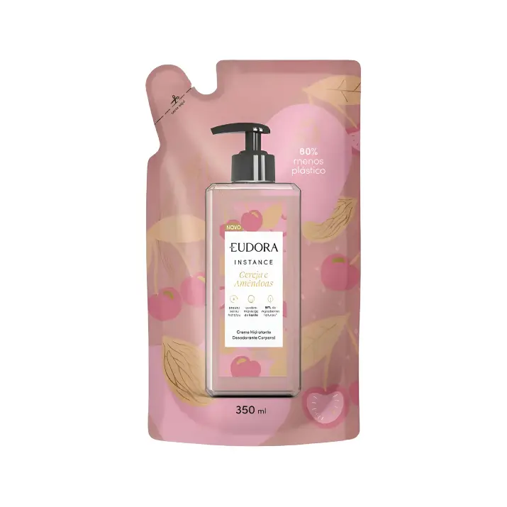 [MQ0011] Refil Creme Hidratante Instance Cereja E Amêndoas 350ml