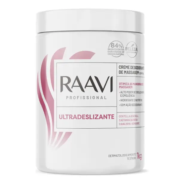 [MA0001] Creme Massagem Corporal Ultradeslizante Hidratação Raavi 1kg