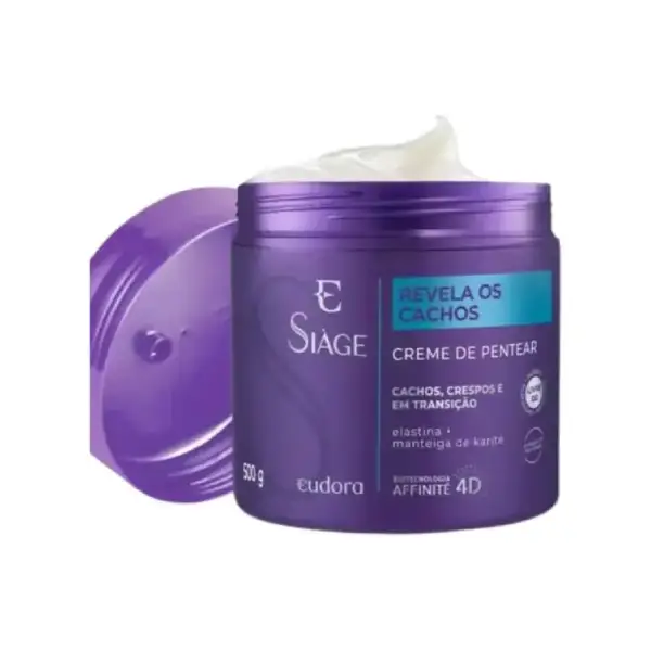 Siage Revela Os Cachos Creme De Pentear Elastina Mant Karite