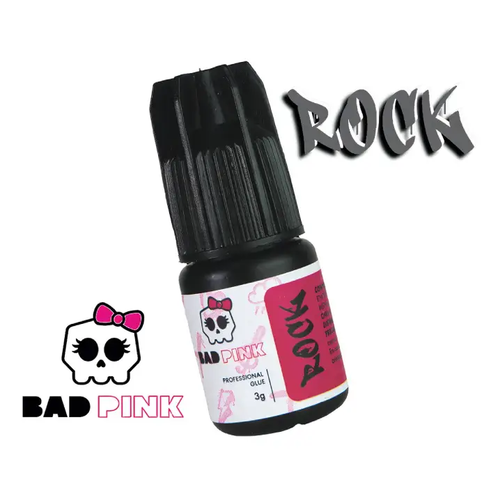 Cola Adesivo Bad Pink - ROCK Para Extensão De Cílios Cor Preto