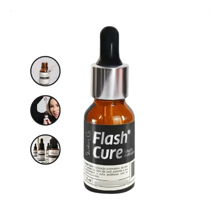 Finalizador Flash Cure Lashes Co para Extensão de Cílios 10ml Transparente