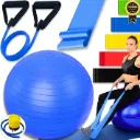 Kit Bola De Pilates Elástico Treino Faixa Elástica Mini Band Bola De Pilates Elásticos