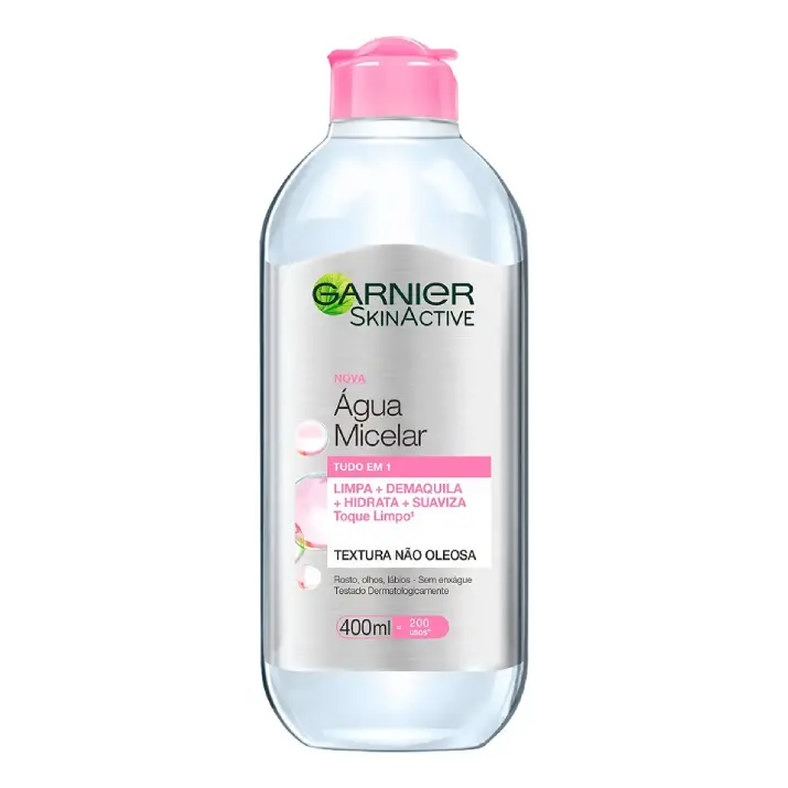 Garnier SkinActive Água Micelar de Limpeza Tudo em 1, Demaquilante Multifuncional