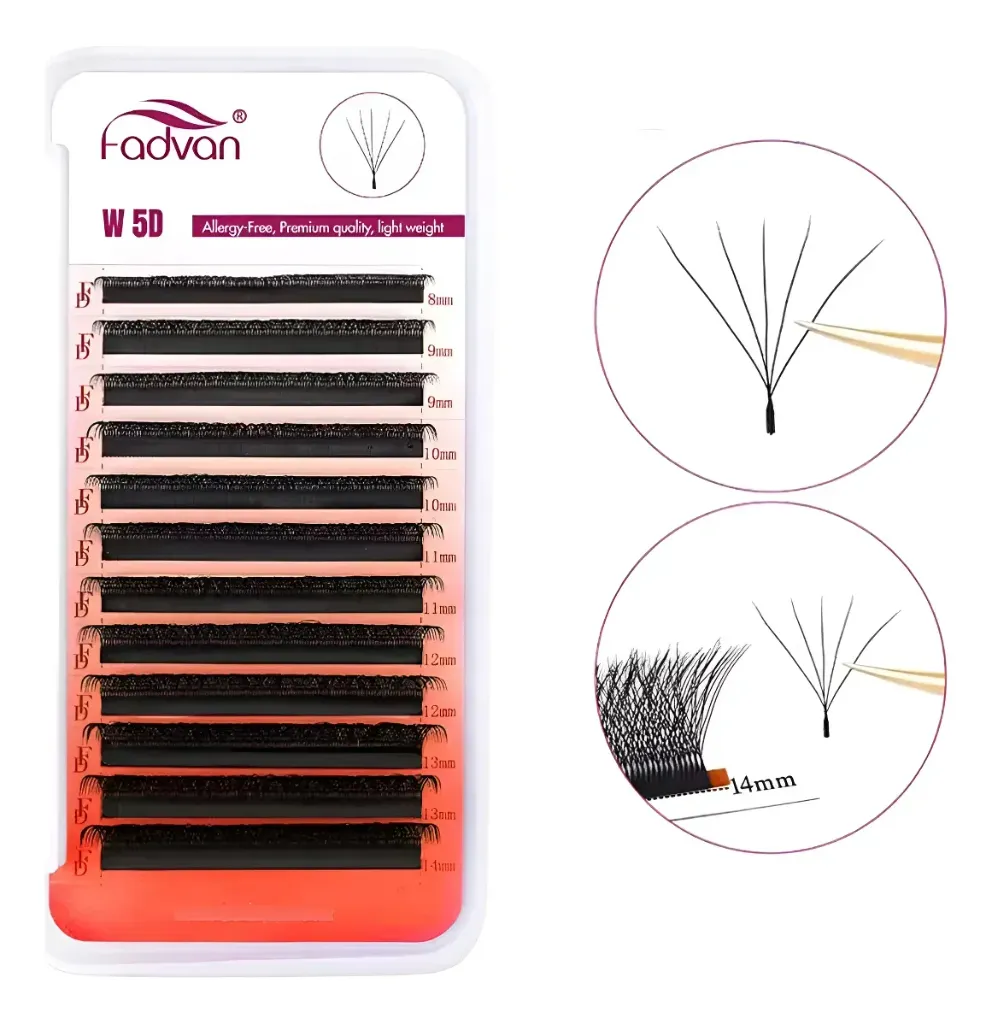 [AC0002] Cílios Fadvan 5D W - 0.07 Curvatura D - Preto (7mm)