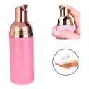Frasco Pump Válvula Espumadora Limpeza de Cílios 50ml cor Rosa