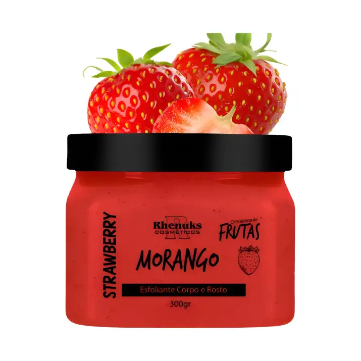 [CO0003] Esfoliante Frutas Para Corpo E Rosto - 300g - Rhenuks (Morango)